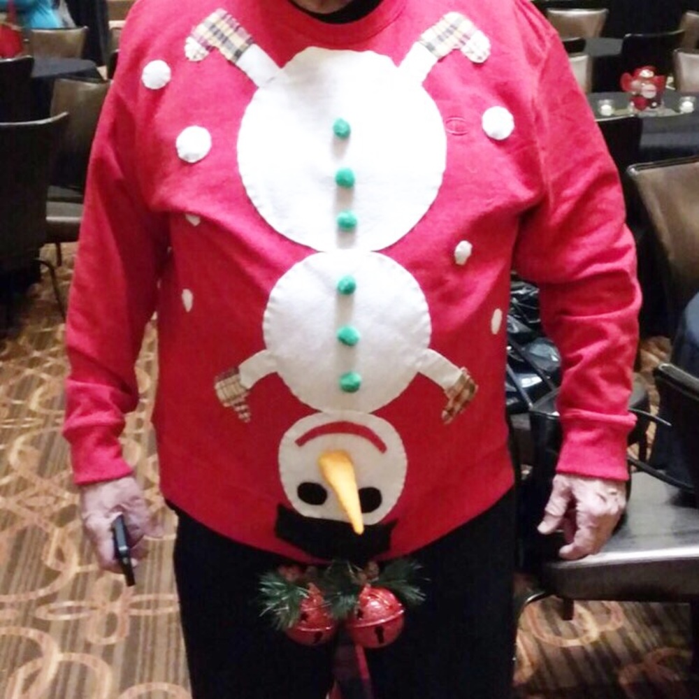 🎄Handmade Snowman Ugly Christmas Sweater 🎄